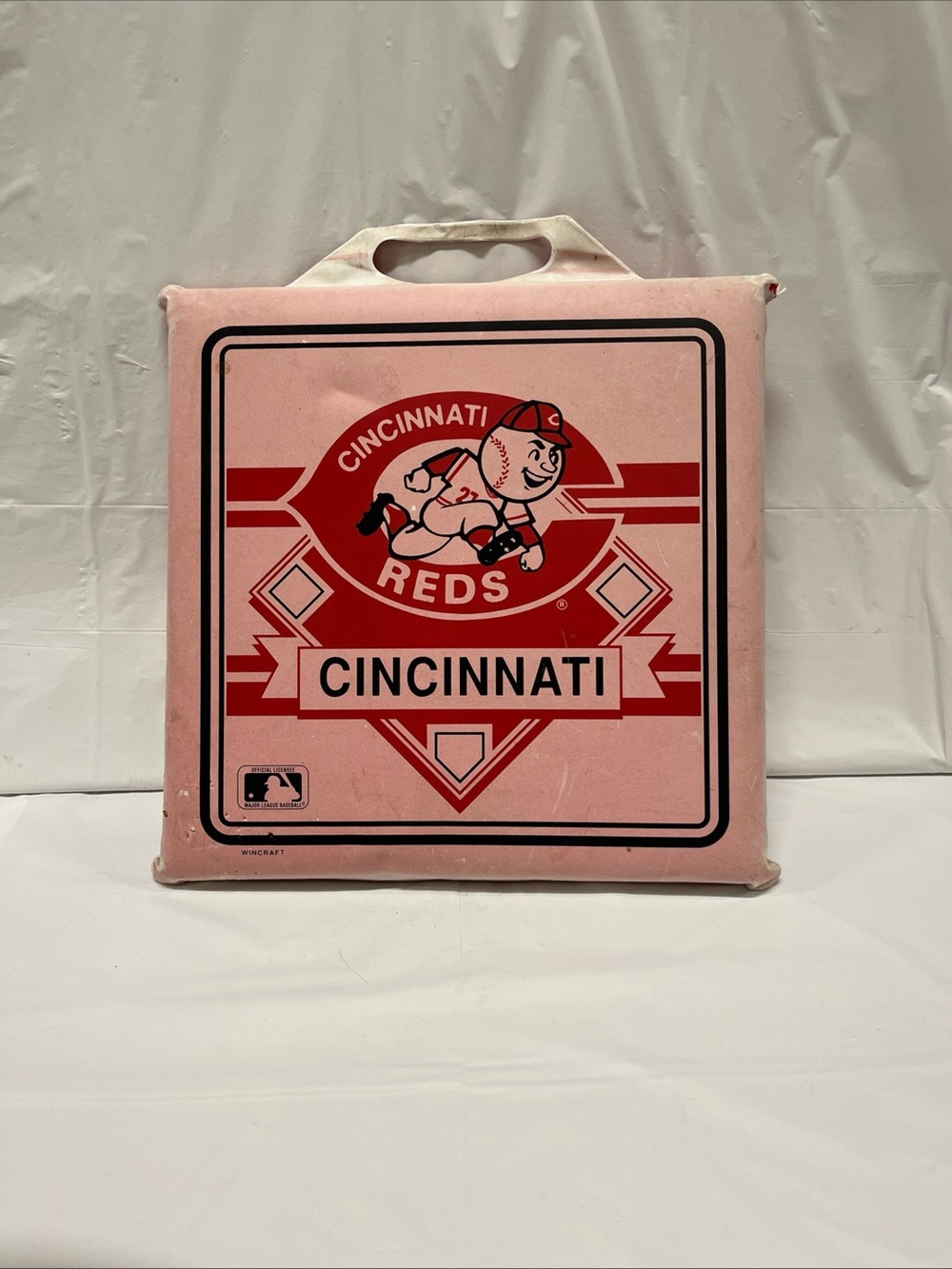Vintage Cincinnati Reds Baseball Stadium Seat Cushion 13x13